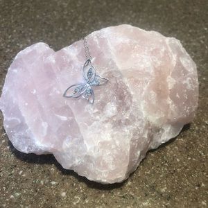 Sterling silver butterfly necklace